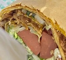 Double Almond Beef Sausage Pancake