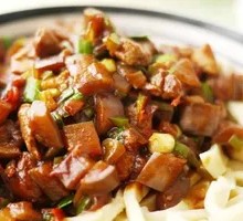 Minced Pork with Eggplant Noodles