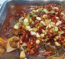 Spicy Blood Duck with Grilled Fish