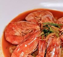 Stewed Large Shrimp with Chinese Cabbage