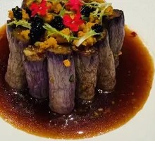 Sea Urchin Sauce Steamed Eggplant with Glutinous Rice