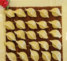 Chinese cabbage and pork dumplings