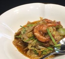 Braised Large Shrimp with Chinese Cabbage