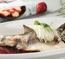 Steamed Sea Bass on Iron Plate