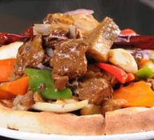 Naan Wrapped Grilled Meat