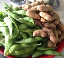 Salted Edamame and Peanuts