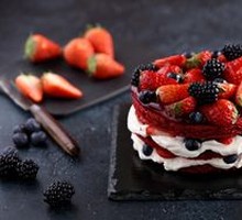 Red Velvet Strawberry Cake