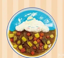 Beef Curry Rice with Cinnamon Dog