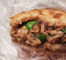 Pork and beef stuffed flatbread