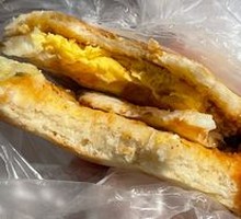 Scallion pancake with fried egg