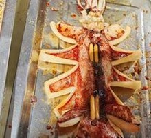 U Yo Squid on Hot Plate