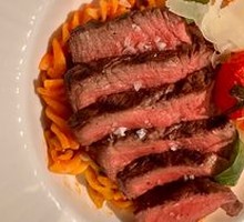 Beef Steak Tricolored Pasta