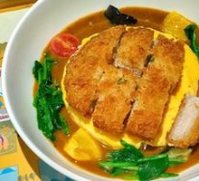 Thick Curry Pork Cutlet Omelette Rice