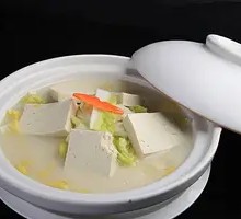Chinese cabbage, tofu, and pork belly