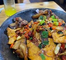 Fried dried tofu with cured pork