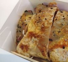 Grilled Cold Noodles with Chicken Cutlet