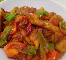 Fried Eggplant with农家 Style