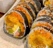 Salted Egg Yolk and Pork Floss Sushi