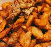 Grilled Meat Stir-Fried Naan