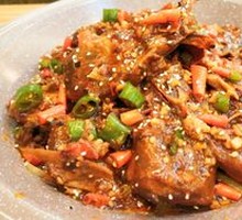 Spicy Duck Head Hot Pot with Vegetables