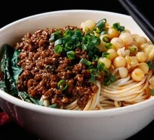 Spicy Broad Noodles with Pea Paste