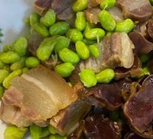 Salted Pork Steamed Edamame