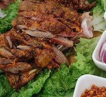 Tandoor-roasted lamb leg