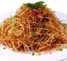 Stir-Fried Bean Sprouts with Three Threads
