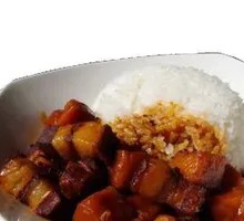 Braised Pork with Potatoes Rice Bowl