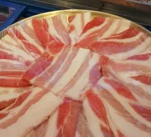 Thinly sliced pork belly