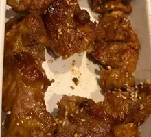 Grilled Pork with Large Skewers