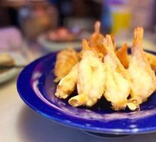 Pear-Encrusted Almond Shrimp