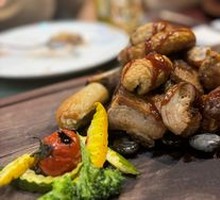 German Sausage and Pork Ribs Platter