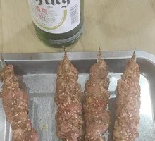 Iron Skewer Electric Grilled Large Lamb Skewers