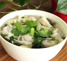 Chicken Soup with Shrimp Dumplings