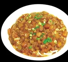 Eggplant Cubes Noodle with Sauce