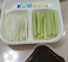 Cucumber Strips with Green Onions