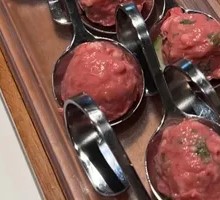 Hand-Beaten Cilantro Beef Meatballs