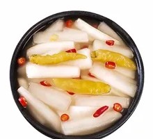 Pickled Radish Strips with Chili