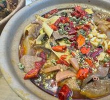Spicy Sliced Blood Curd with Oil Pouring