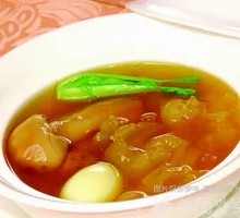 Steamed羊肚菌with clear broth