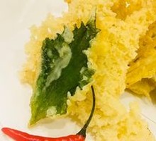 Fried Fish with Mixed Mushrooms Tempura