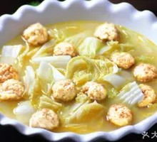 Golden Broth Meatballs Braised Chinese Cabbage