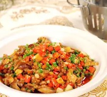 Spicy Chicken Cubes over Rice