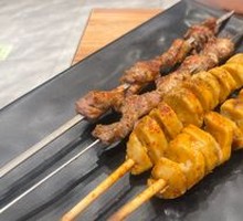Lamb Skewers on Iron Rods