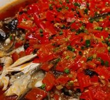 Steamed Fish Head with Spicy Pickled Chili
