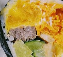 Egg Yolk Seaweed Rice Roll