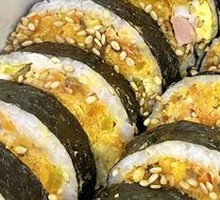 Meat Floss and Salted Egg Yolk Seaweed Rice Roll