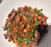 Stir-fried拆骨肉 with Green Pepper