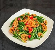 Leek and River Shrimp Stir-fry